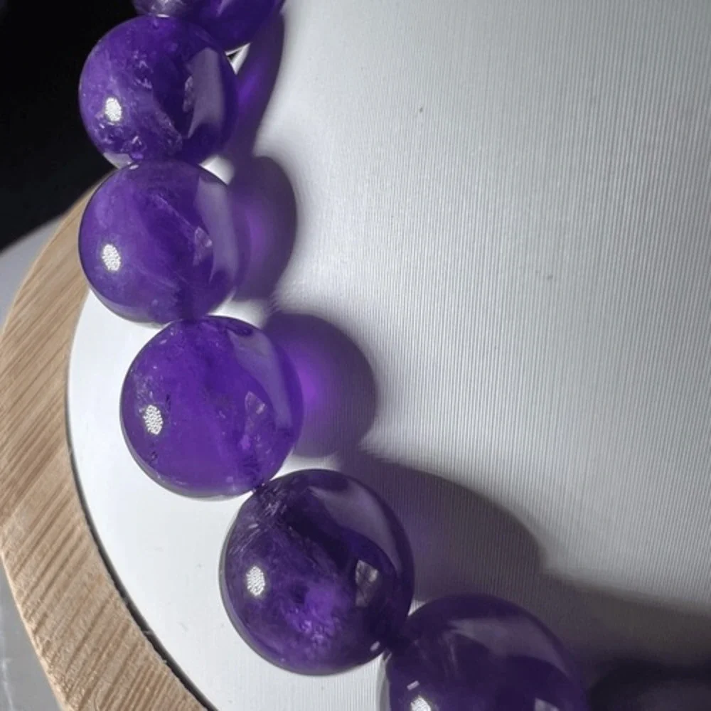 Handmade Amethyst‎ Bead Stretch Bracelet | Healing Energy Spiritual Gift